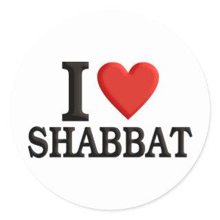 I love Shabbat Classic Round Sticker