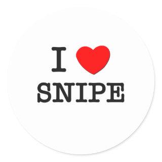 I Love Snipe Classic Round Sticker