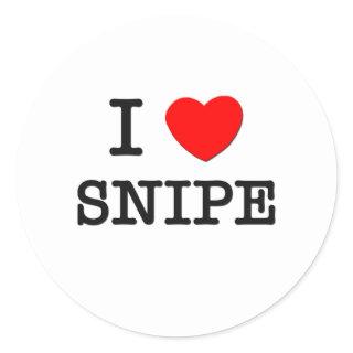 I Love Snipe Classic Round Sticker