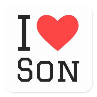 I love son square sticker