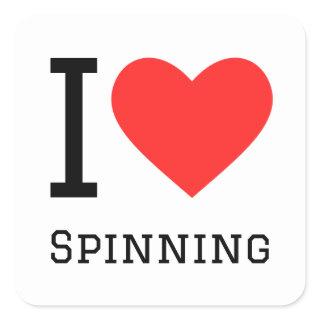 I love spinning square sticker