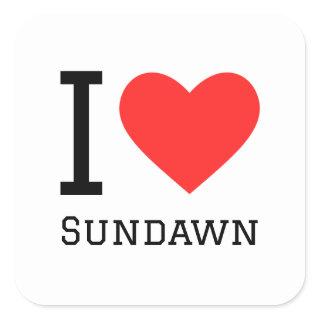 I love sundawn square sticker
