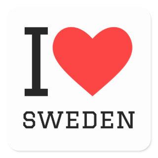 I love sweden square sticker