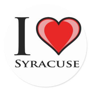 I Love Syracuse Classic Round Sticker