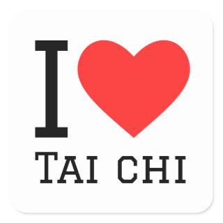 I love tai chi square sticker