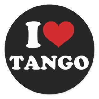 I Love Tango Classic Round Sticker