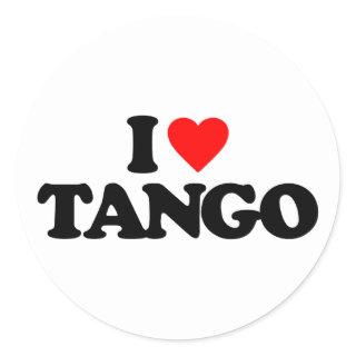 I LOVE TANGO CLASSIC ROUND STICKER