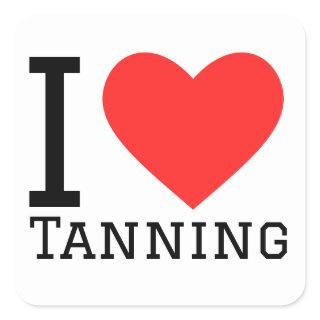 I love tanning square sticker