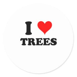 I Love Trees Classic Round Sticker