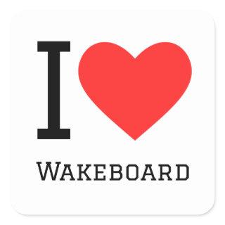 I love wakeboard square sticker