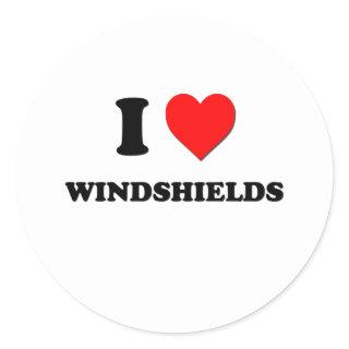 I love Windshields Classic Round Sticker