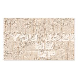 I love wood going brown  rectangular sticker