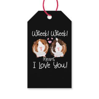I Love You Guinea Pig Cavy Roddent Gift Tags