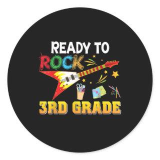 I’m Ready To Rock 3rd Grade Third Back To School G Classic Round Sticker