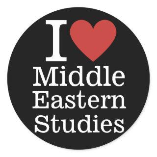 I ❤️ Middle Eastern Studies for Students/Faculty Classic Round Sticker