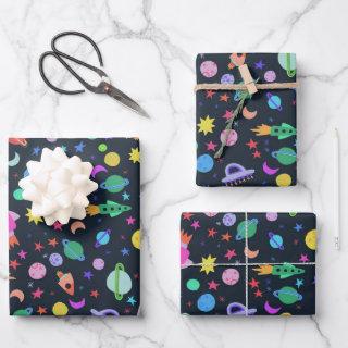 I Need Some Space UFO Rocket Planet Pattern Cute   Sheets