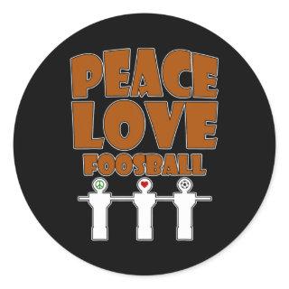I Play at the Foosball Table Real Men dont spin  Classic Round Sticker