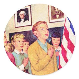 I Pledge Allegiance To the Flag Classic Round Sticker