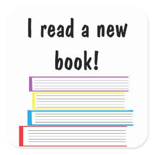 "I read a new book!" Stickers