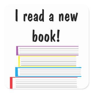 "I read a new book!" Stickers