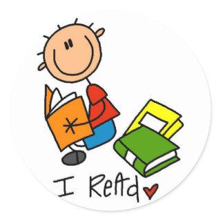I Read Tshirts and Gifts Classic Round Sticker