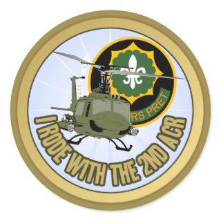 I Rode With The 2nd ACR Classic Round Sticker