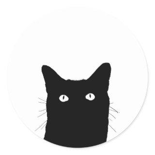 I See Cat Click to Select Your Color Decor Option Classic Round Sticker