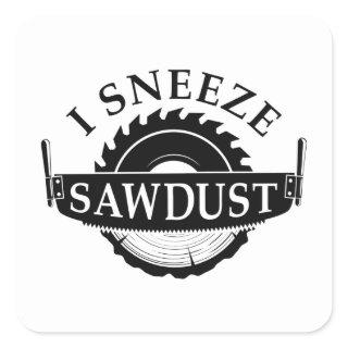 I Sneeze Sawdust Square Sticker