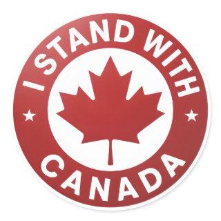 I stand with Canada Classic Round Sticker