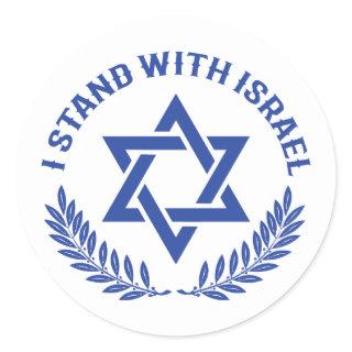 I Stand With Israel Classic Round Sticker