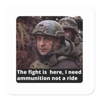 I Stand with Ukraine, I Stand with Zelensky Square Sticker