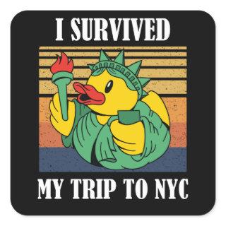 I Survived My Trip to NYC Vacation Square Sticker