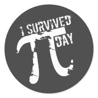 I Survived Pi Day - Funny Pi Symbol Stickers