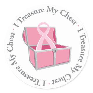 I Treasure My Chest Classic Round Sticker