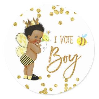 I VOTE BOY bee Gender Reveal game label