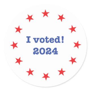 I voted! 2024 classic round sticker