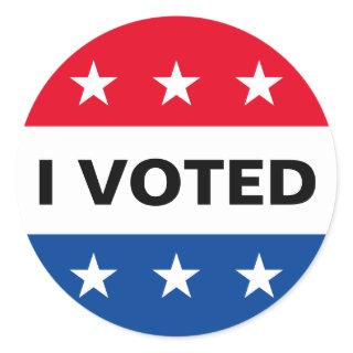 I Voted 2024 Elections Classic Round Sticker