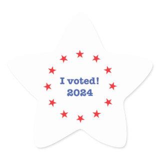 I voted! 2024 star sticker