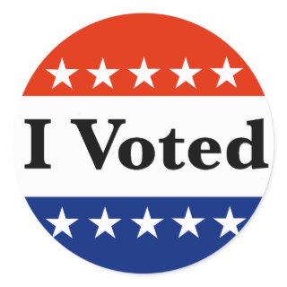 I Voted 2026 Elections Classic Round Sticker