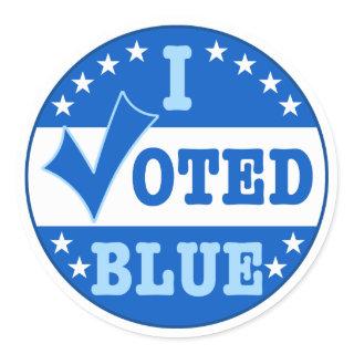 I Voted Blue Democratic Party Classic Round Sticker