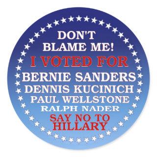 I Voted for Bernie! Classic Round Sticker