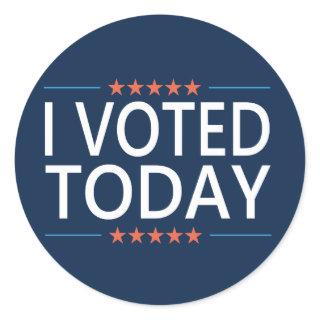 I Voted Today Classic Round Sticker