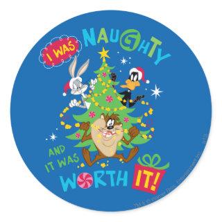 I Was Naughty Classic Round Sticker