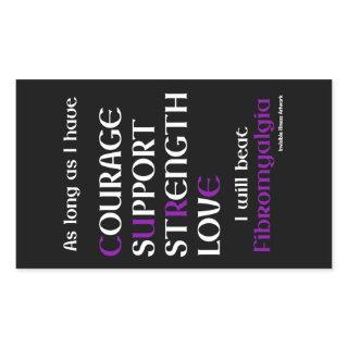 I Will Beat...Fibro Rectangular Sticker