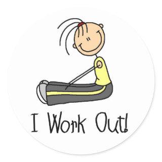 I Work Out Sticker