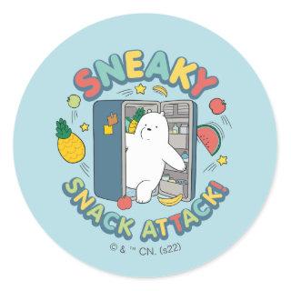 Ice Bear - Sneaky Snack Attack! Classic Round Sticker