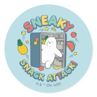 Ice Bear - Sneaky Snack Attack! Classic Round Sticker