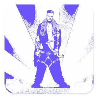 Ice Climb Baby Square Sticker