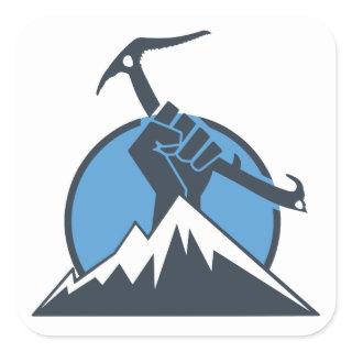 Ice Climbing Power Square Sticker