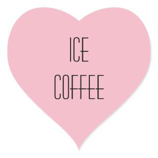 Ice Coffee Heart Sticker